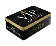 Nostalgic-Art Caja âplana de metal retro, VIP Exclusive â Idea de regalo para personas especiales, Lata metÃ¡lica con tapa, DiseÃ±o vintage, 2,5 l