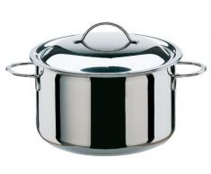 Spring 285540620 Cristal - Olla con Tapa (20 cm), Color Plateado