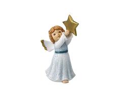 Goebel X-Mas Nina & Marco - Figura de Ã¡ngel de Invierno con Estrella Dorada de Porcelana Multicolor, Dimensiones: 6 cm x 8 cm x 13 cm, 11-750-78-1