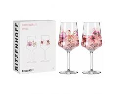 RITZENHOFF 3461004 Copas de aperitivo de 500 ml - Set de 2 - Serie Sommersonett n.Âº 4-2 unidades, motivo de plantas - Hecho en Alemania.