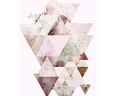 Komar Wandbild Von Triangles Red | Poster, Bild, Wohnzimmer, Schlafzimmer, Dekoration, Kunstdruck | ohne Rahmen | P100-40x50 fotomural, carbÃ³n