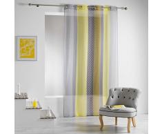 Douceur dIntérieur Galliance - Cortina con ojales, poliéster, poliéster, amarillo, 240x140 cm