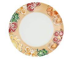 THUN - Plato decorado con mariposas y flores - Plato de porcelana para galletas, pasteles, postres, etc. - Accesorios de cocina - LÃnea Happy - Porcelana - 20 cm Ã