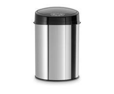 ECHTWERK Cubo de Basura de Acero Inoxidable 9L con Sensor IR-Brushed, Plateado Oscuro