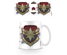 Captain Marvel Taza de cerámica mg25423 315 ml/11oz Badge