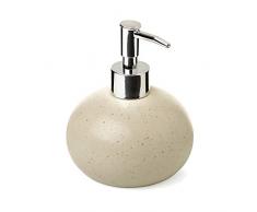 TATAY 6280200 - Colección Dune, Dosificador de Jabón líquido de cerámica color arena, 11 x 11 x 13.5 cm