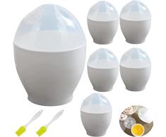 6 Piezas Hervidor de Huevo Escalfador de Huevos Cocedor con Tapa Molde Escalfar Huevos Sin Bpa Antiadherentes Cocedor Huevos Microondas para Huevos Huevos Al Vapor