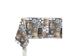 B&C fabrics Mantel Navidad NAF NAF - Mantel Navideño Warm Xmas (150x150 cm)