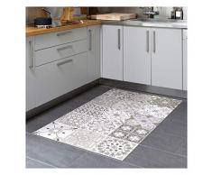 Ambiance-Live - Alfombra de Azulejos clÃ¡sica, Vinilo, Multicolor, Vinilo, Nuances de Gris RomÃ©o, 60 x 100 x 0,28 cm