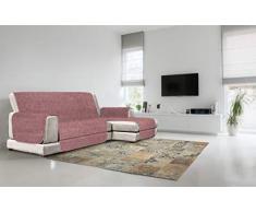 Italian Bed Linen Cubierta de sofá Anti-Deslizamiento Confort con chaiselongue,190cm, Burdeos