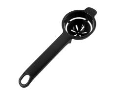 Joysong Separador de claras de huevo, cuchara separadora de yemas de huevo, separador de yema de huevo herramienta de cocina adecuada para cocina de hornear pequeñas herramientas (negro)