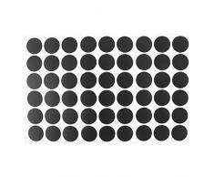 Sourcingmap - Tapas Autoadhesivas para Mesa de casa (54 en 1), Color Negro