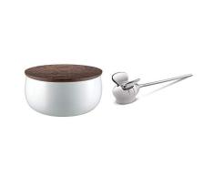 Alessi The Five Season MW62L 1 W Vela Perfumada Base Vegetal, Grande-Bergamota, Lirio del Valle y Musgo + BZZZ MW67 Apagavelas de Diseño en Zama Cromata, Pulido