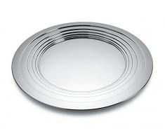 Alessi 18/10Â acero inoxidable pulido efecto espejo Le cerchie bandeja/centro, color gris