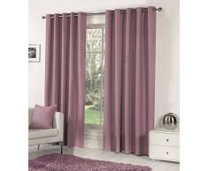 Fusion Sorbonne - Cortinas con Forro y Ojales (de algodÃ³n), Color Liso, algodÃ³n, Morado, 46x54 (117 x 137 cm)
