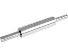 FM Professional Rodillo cocina amasar pizza y repostería antiadherente acero inoxidable 30x5cm, 1ud.