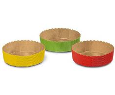 Guardini, Monouso, 6 Moldes para Tarta Ã10cm, Material: Papel de Horno, Colores Variados.
