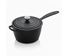 Le Creuset Cazo de hierro fundido, Redondo, diámetro20 cm, 3 L, Negro Mate, 21181200002430