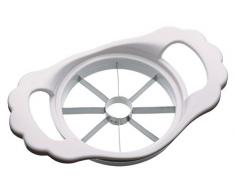 KitchenCraft Cortamanzanas, Acero Inoxidable / Plástico, Blanco, 11 cm