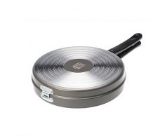 Alluflon Tradizione Italia Sartén dupla para tortillas, aluminio, Negro, 26 cm