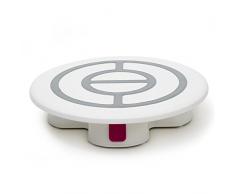 DECORA 9271050 - Plato para Tarta Giratorio con Base y Bloqueo, diÃ¡metro 32 cm, plÃ¡stico, Blanco