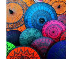 Bialylew Nicolas Ombrelles Birmanie III - Cuadro (30 x 30 cm, impresión Directa en acrílico)