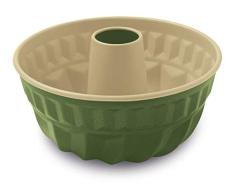 Guardini, Bnat, Molde para budÃ­n con cono, 23cm. Material: Acero con Revestimiento Antiadherente de Cera de Carnauba, Color Verde y Beige.