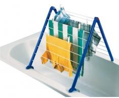 Leifheit Pegasus Bath 110 - Tendedero de baÃ±era, color azul