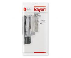 Rayen Saco guardarropa | Funda Armario | Protege Protectores de Ropa Antipolvo | Pack de 3 | Talla M | 65 x 125 cm 3 Bolsas para Guardar, Polietileno, 3