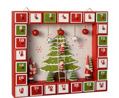 WeRChristmas – Árbol de Navidad Calendario de Adviento casa Escena decoración,, 27 cm