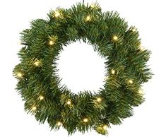 Star 612Â âÂ 08, Led de corona de NavidadAlaska, 20Â WarmWhite LED, plÃ¡stico, verde, 0.8Â x 3.8Â x 3.8Â cm
