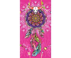 Miracle Home. Toalla Microfibra Atrapa sueÃ±o, 100% PoliÃ©ster, 95 X 175 Cm. Rosa. 11806
