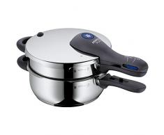 WMF Perfect Plus - Set encajable Olla RÃ¡pida 22 cm de diÃ¡metro de 4 litros y medio + 3 litros sin Interior, Acero Inoxidable para inducciÃ³n