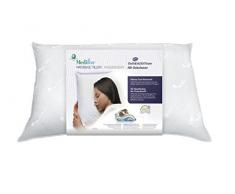 Mediflow 5003 Original Almohada de Agua ortopédica HWS, Almohada Cervical de Espuma de Gel viscoelástica con compensación de presión, ventilación y Cool Gel, algodón, Blanco, 50x70x10 cm