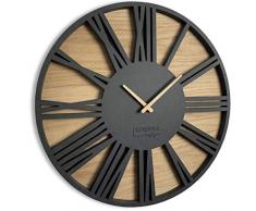 FLEXISTYLE Reloj de Pared, Negro, 50 cm
