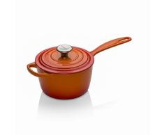 Le Creuset Cazo de hierro fundido, Redondo, diámetro16 cm, 1.2 L, Volcanico, 21181160902430