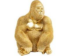 Kare Figura Decorativa, Monkey Gorilla Side Medio, Oro, 38.5 x 28 x 30 cm