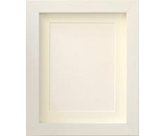 Tailored Frames-White diseño Cuadrado Marco de Fotos tamaño 10 x8 para A5 con Soporte de Color Blanco Antiguo, a Colocar o Colgar.