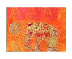 Wee Blue Coo Indian Elephant Texture Unframed Art Print Poster Wall Decor 12x16 inch indio Elefante PÃ³ster pared