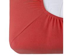 CelinaTex Relax Sábanas Ajustables Cama Boxspring Cama de Agua algodón Elastano 90x200-100x220 cm Rojo Cereza