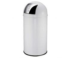 V-Part VB 404550 - Papelera (40 L, tapa giratoria), color blanco