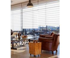 madecostore - Estor Doble Enrollable para dÃa de Noche, 94 x 250 cm, fijación con perforación, Cadena cromada