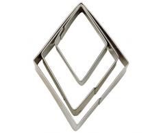 Staedter 3Â Piezas Cortador de terraza, diseÃ±o de Rombos con Suave, Plata, 3/5/7Â cm