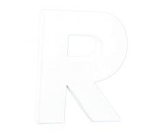 DecopatchÂ âÂ Letra R para Decorar (tamaÃ±o pequeÃ±o, Papel machÃ©), Color Blanco