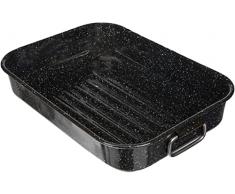 Beka 14721404 - Bandeja de Horno esmaltada (diámetro 40 cm, Apta para Horno), Color Negro
