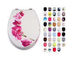 MSV Tapa WC MDF LANYU, Acero Inoxidable, Multicolor, 12 cm