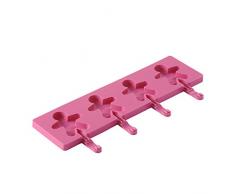 Wonder Cakes by Silikomart POP02 Molde de Silicona para Hacer piruletas con Forma de Smile, Color Fucsia