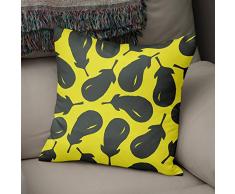 BonaMaison Fundas para CojÃ­nes, Amarillo neÃ³n y Humo Funda de Almohada Silla Oficina Cama Decorativa Moderna DecoraciÃ³n del Hogar HabitaciÃ³n, 43x43 Cm - DiseÃ±ado y Fabricado en TurquÃ­a