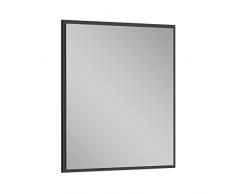 Baikal Espejo de BaÃ±o, Espejo con Marco Negro. OpciÃ³n con y Sin LED. Estilos Que se adaptan al baÃ±o o Cualquier Estancia del hogar. Marco Negro Liso 70 x 80 cm