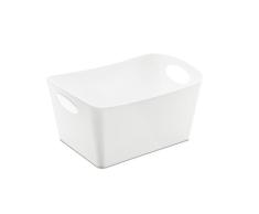 Koziol. Caja de Almacenamiento BOXXX, Color Blanco Liso, 1Â litro